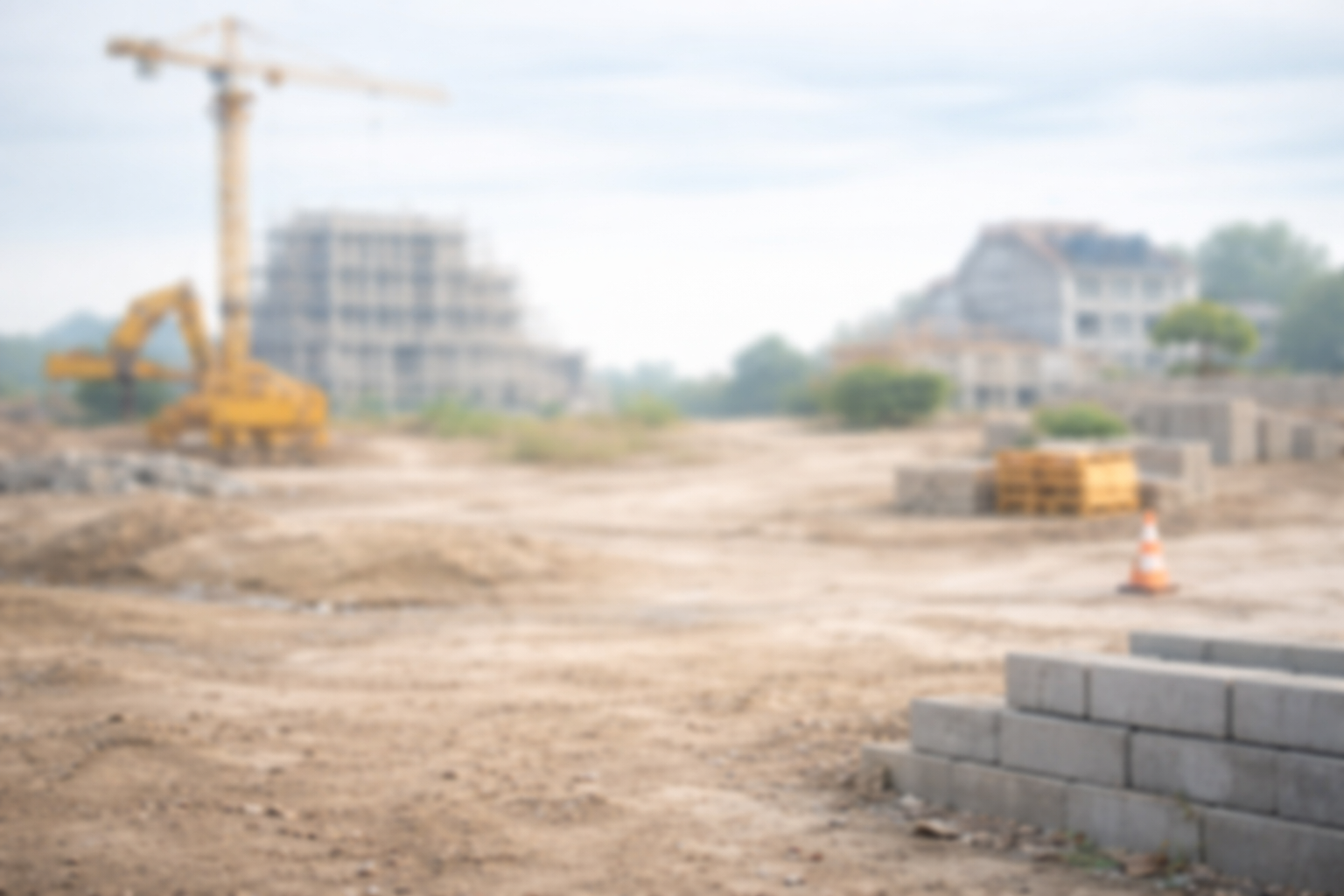 Chantier en arrière-plan