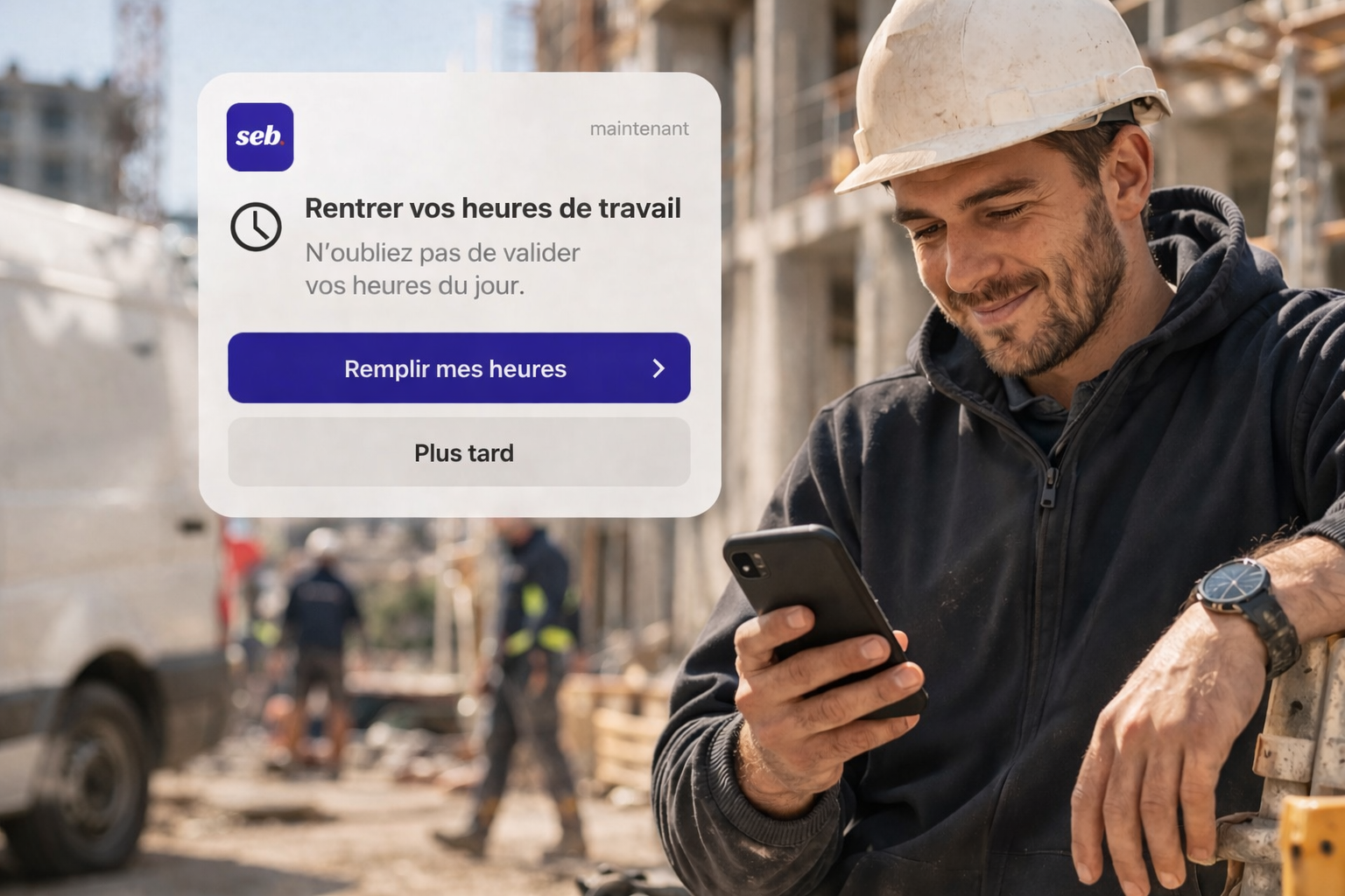 Équipe sur un chantier